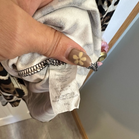 Jules and James cheetah 3/4 length shirt - Picture 4 of 4